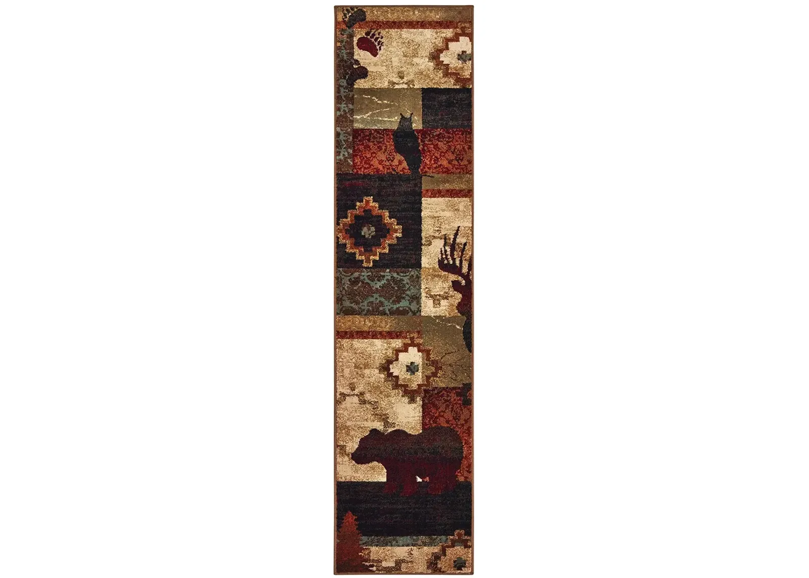 Woodlands 1'10" x 7'6" Brown Rug