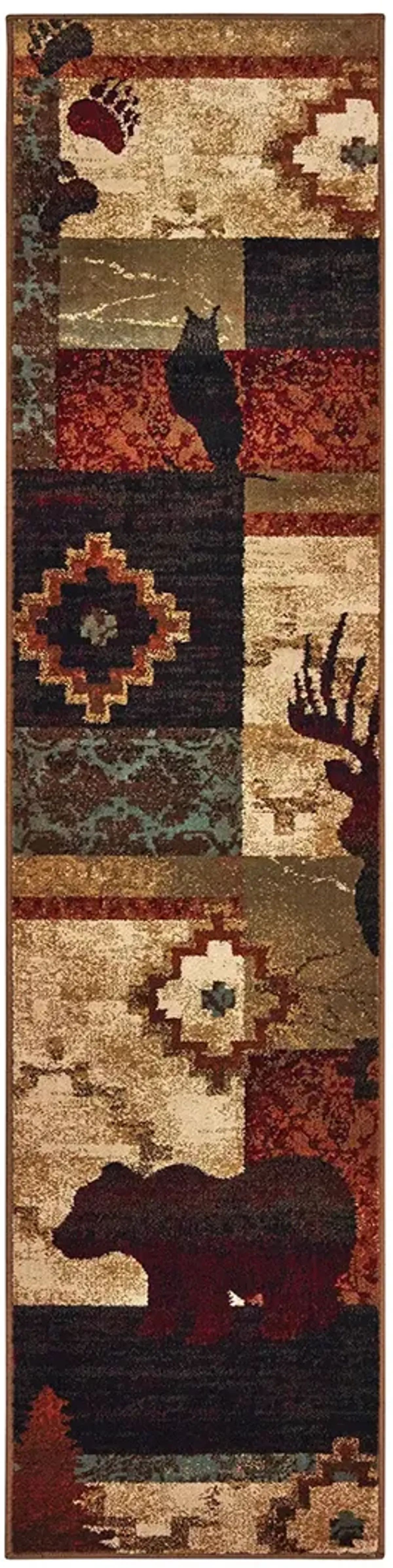 Woodlands 1'10" x 7'6" Brown Rug