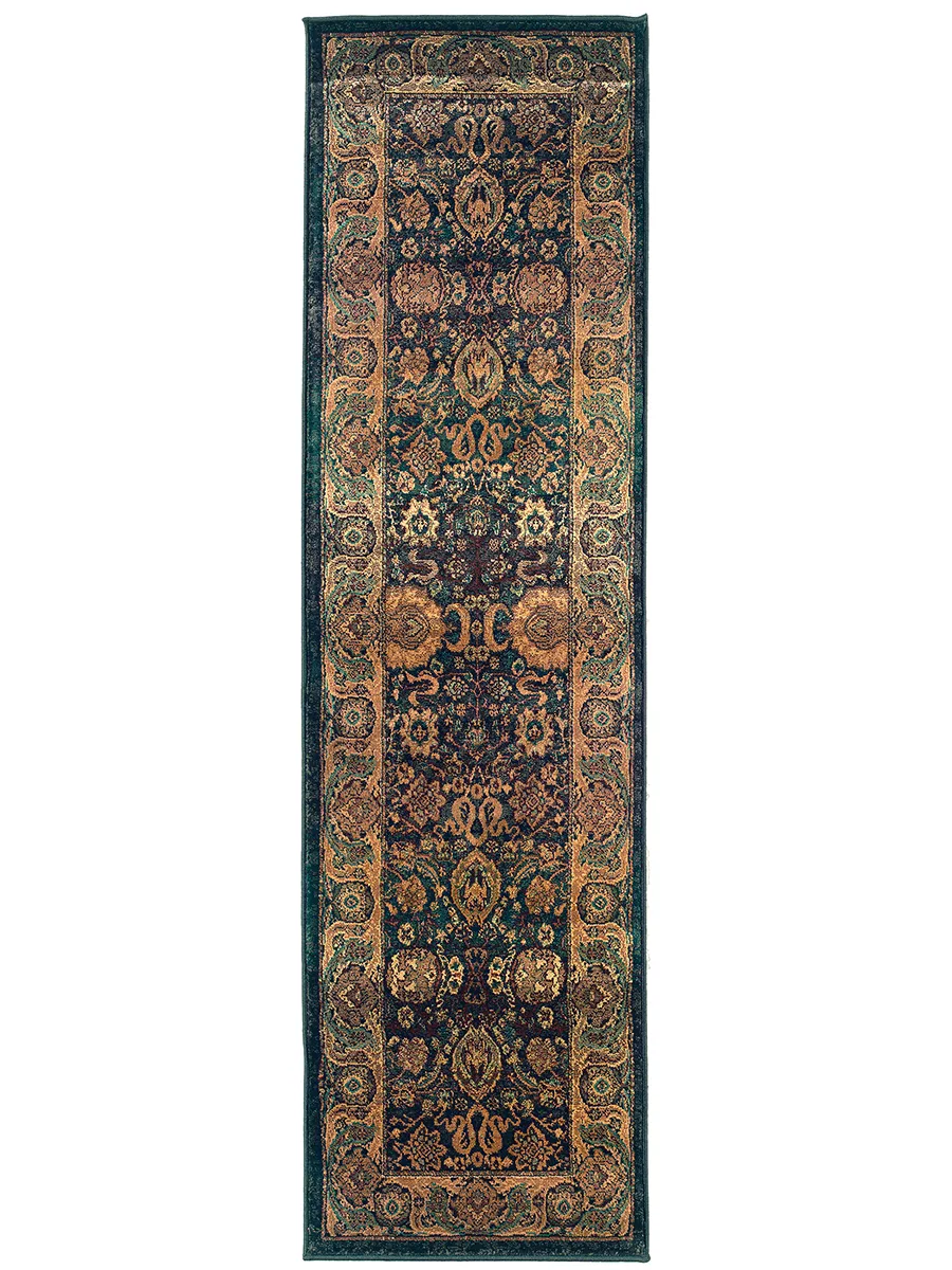 Kharma 2'3" x 7'6" Blue Rug