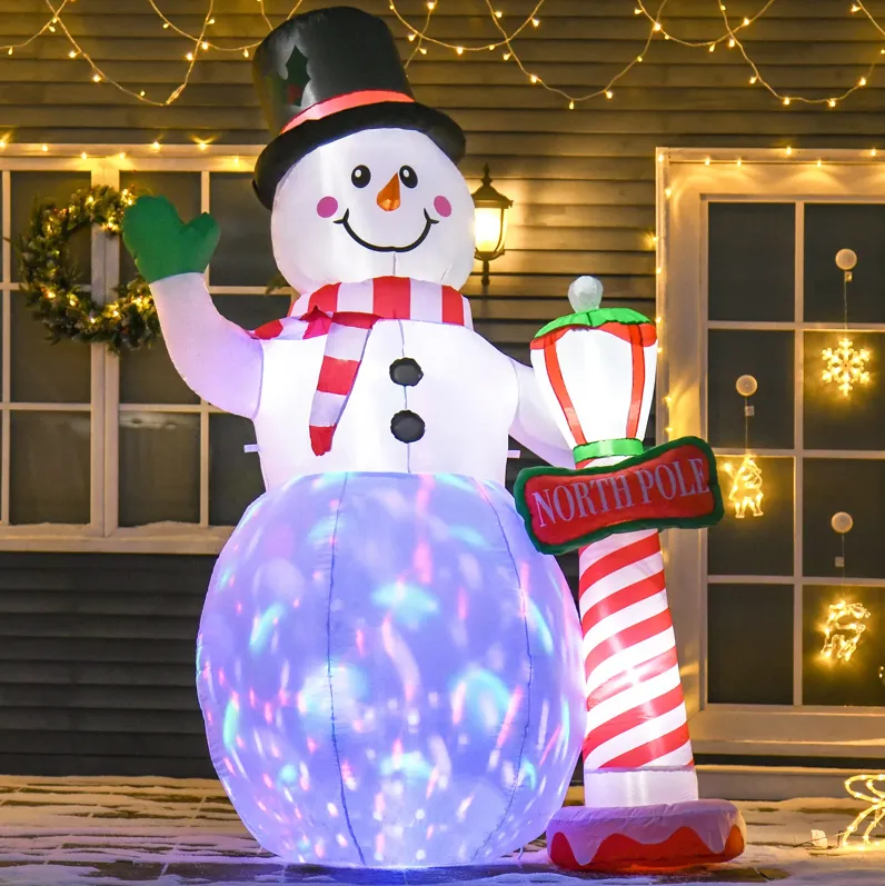 8 ft LED Light Up Snowman Outdoor Christmas Inflatable Lighted Yard Decoration