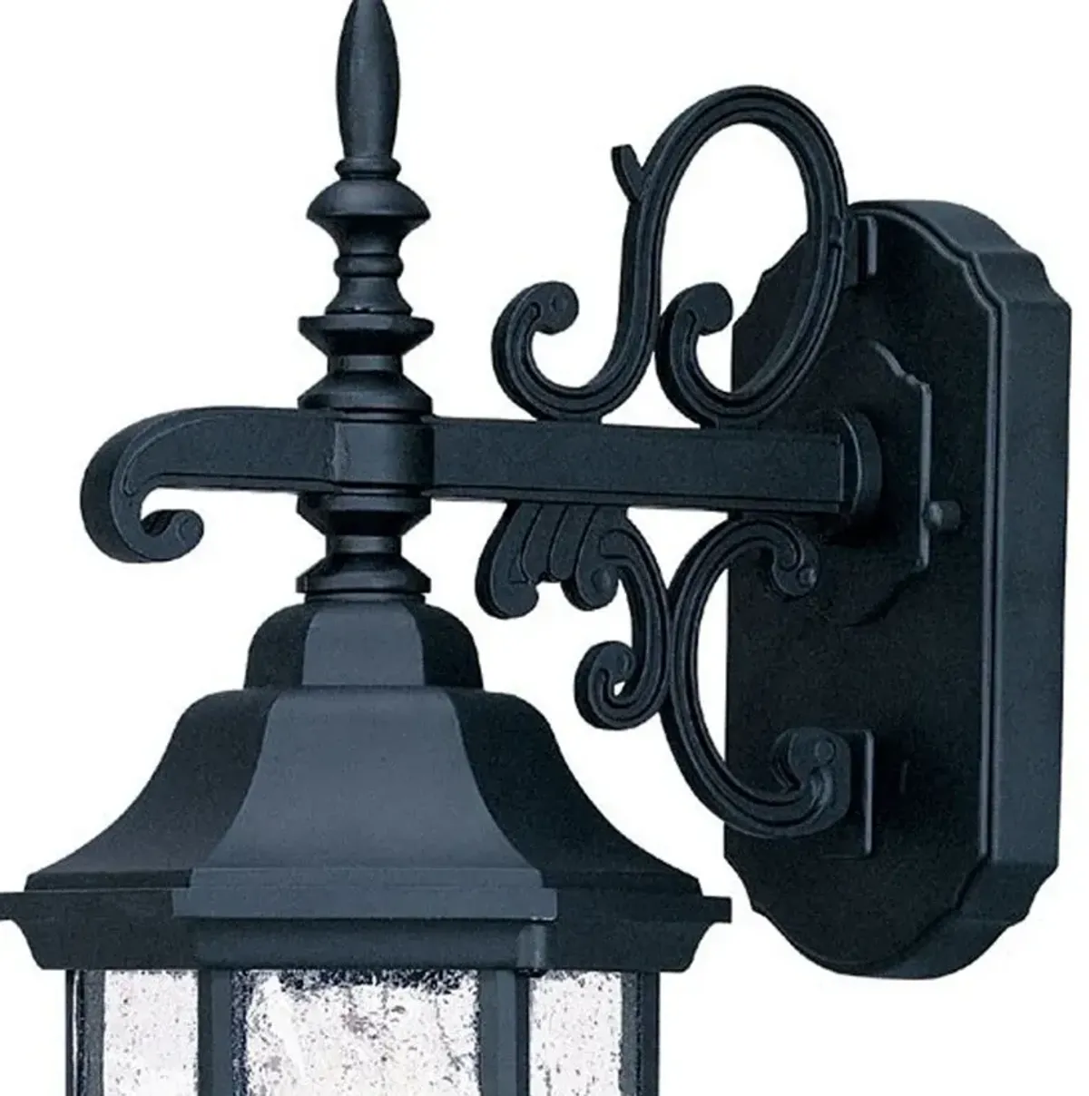 Hivvago Narrow Matte Black Domed Hanging Lantern Wall Light