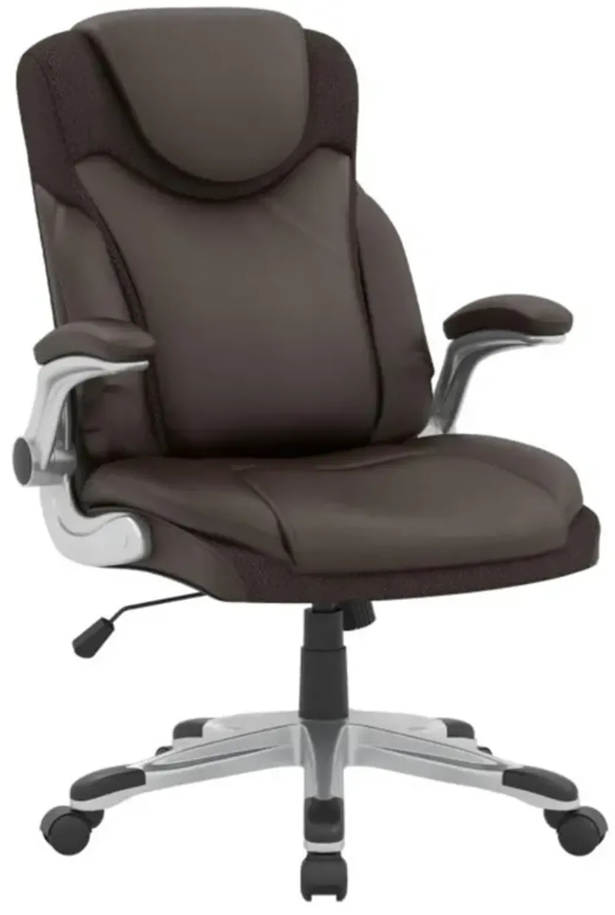 Ergonomic Office PU Leather Executive Chair with Flip-up Armrests and Rocking Function