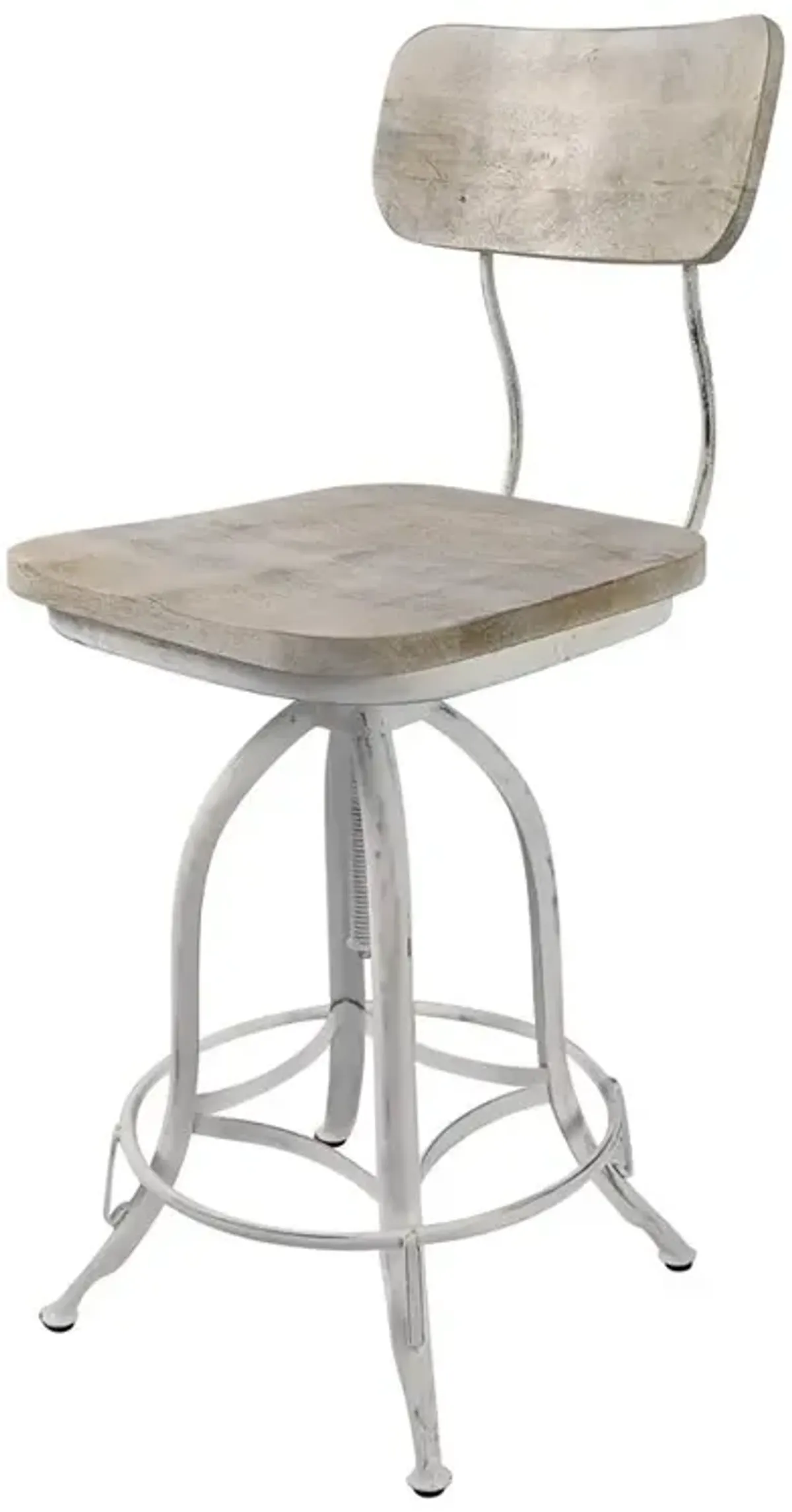 Carolina Living Mason Adjustable Barstool - Whitewash