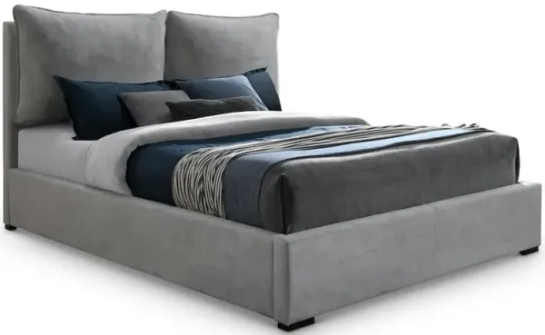 Meridian Furniture Misha Light Grey Polyester Fabric King Bed