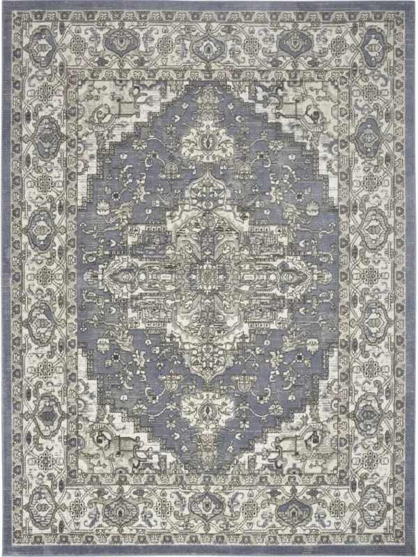 Quarry QUA05 Blue 8' x Round Rug