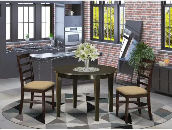 East West Furniture 3 Pc small Kitchen Table set-small Kitchen Table and 2 Dinette Chairs