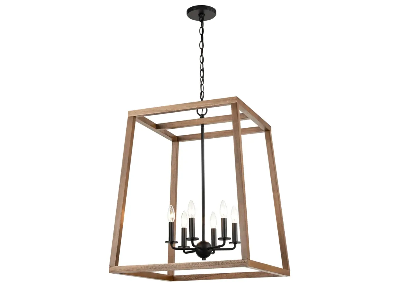 Barrow 22" Wide 6-Light Square Chandelier