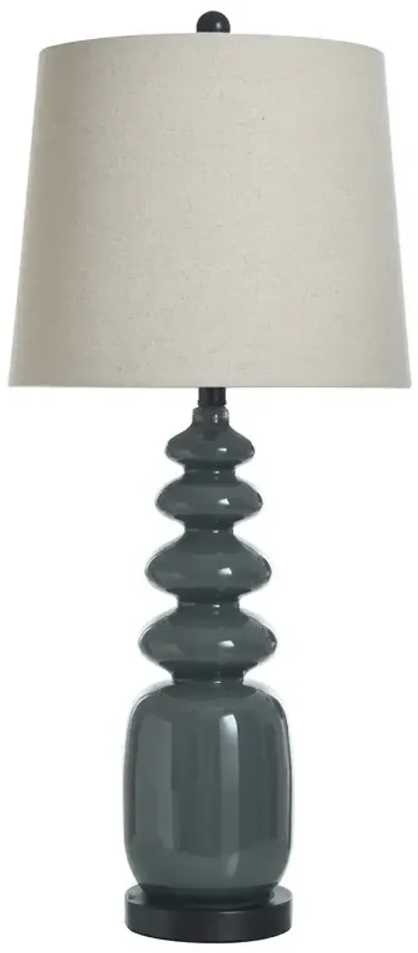 Slate Ripple Ceramic Lamp