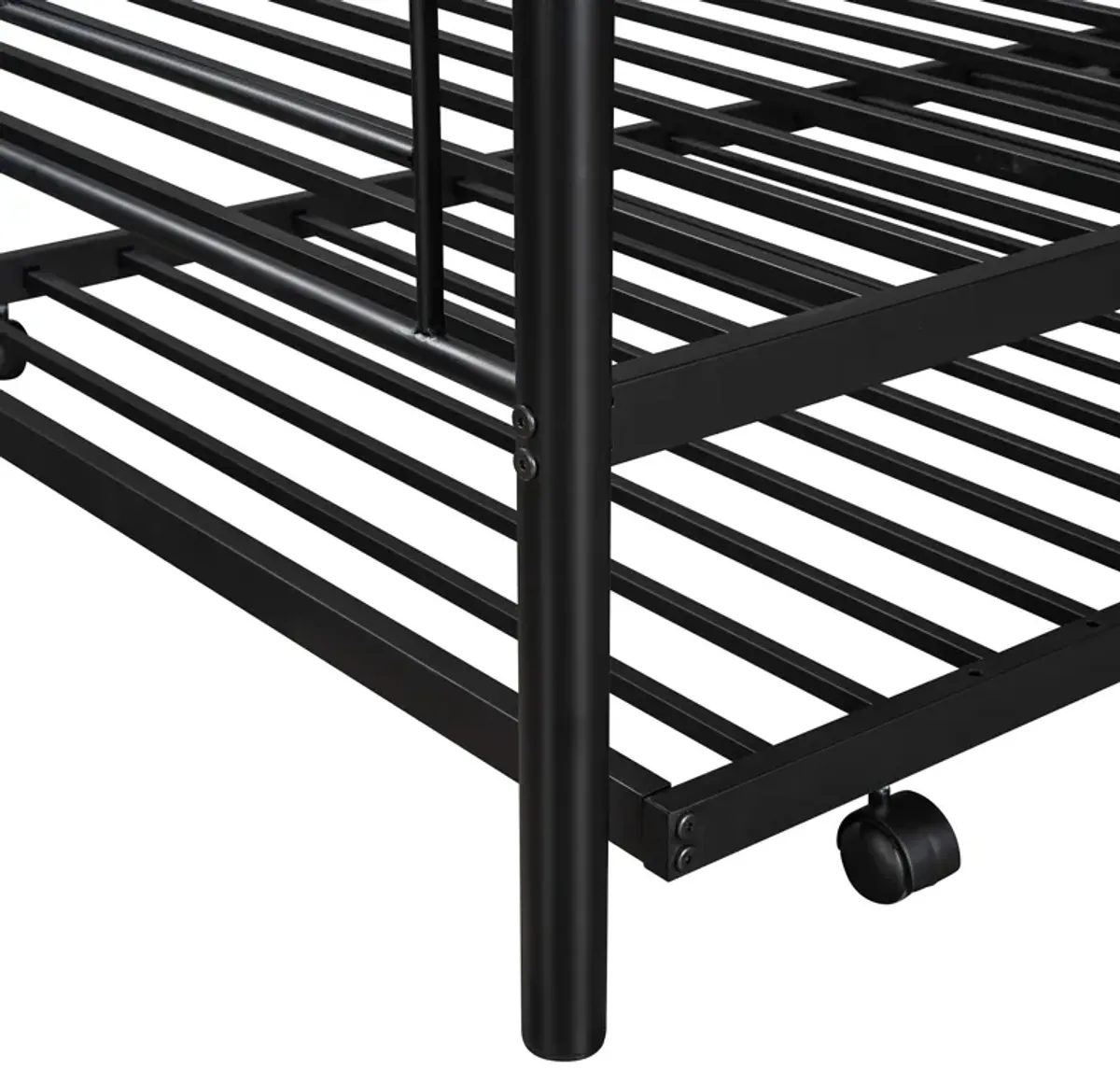 Merax Twin-Over-Twin Metal Bunk Bed With Trundle