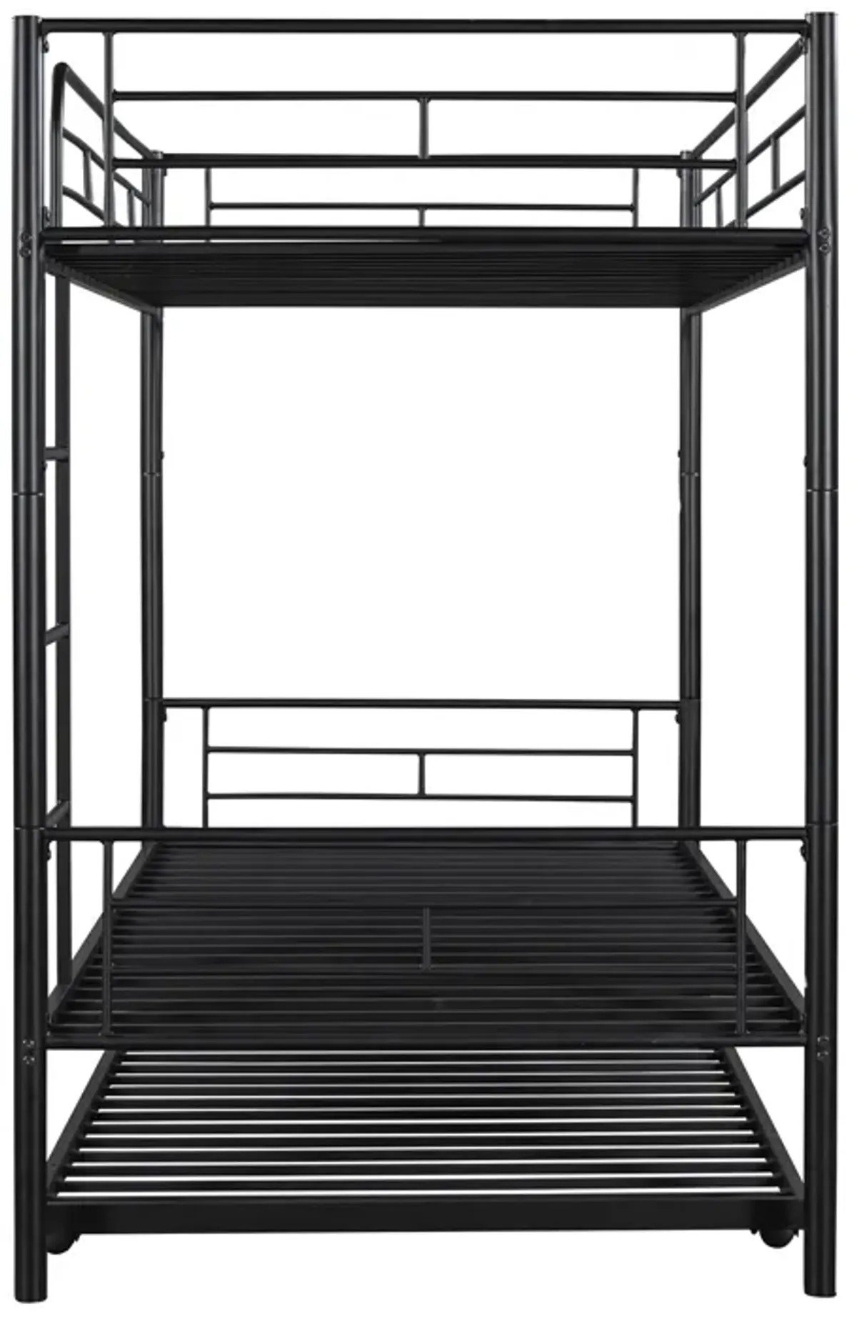 Merax Twin-Over-Twin Metal Bunk Bed With Trundle