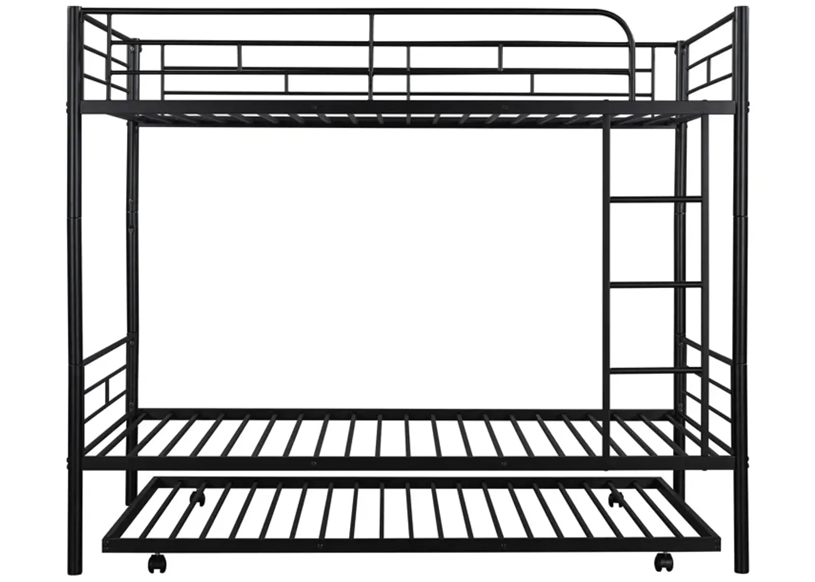 Merax Twin-Over-Twin Metal Bunk Bed With Trundle