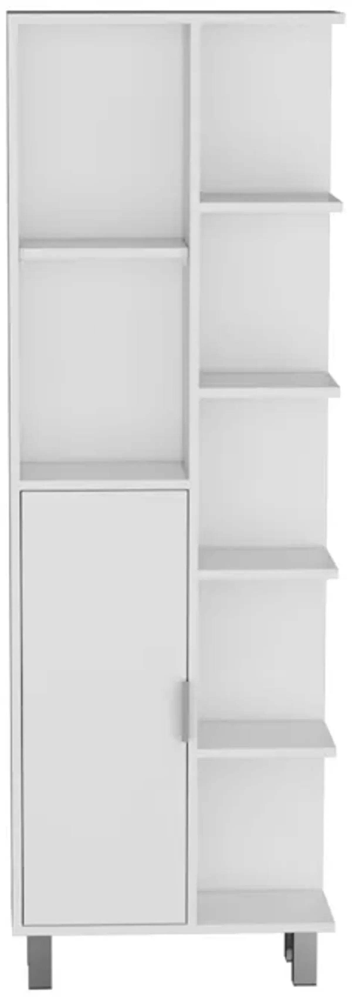 Crovie Linen 63-inch High Bathroom Cabinet Linen Storage Cabinet  with Seven Open Shelves