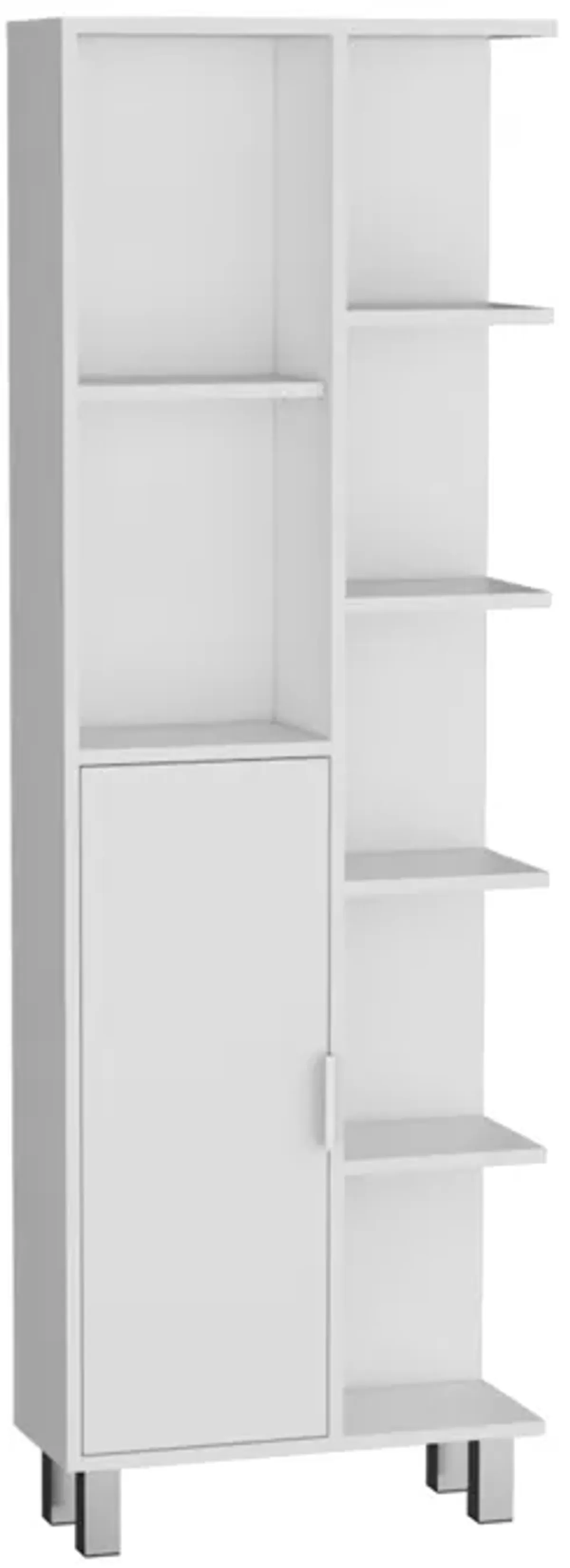 Crovie Linen 63-inch High Bathroom Cabinet Linen Storage Cabinet  with Seven Open Shelves