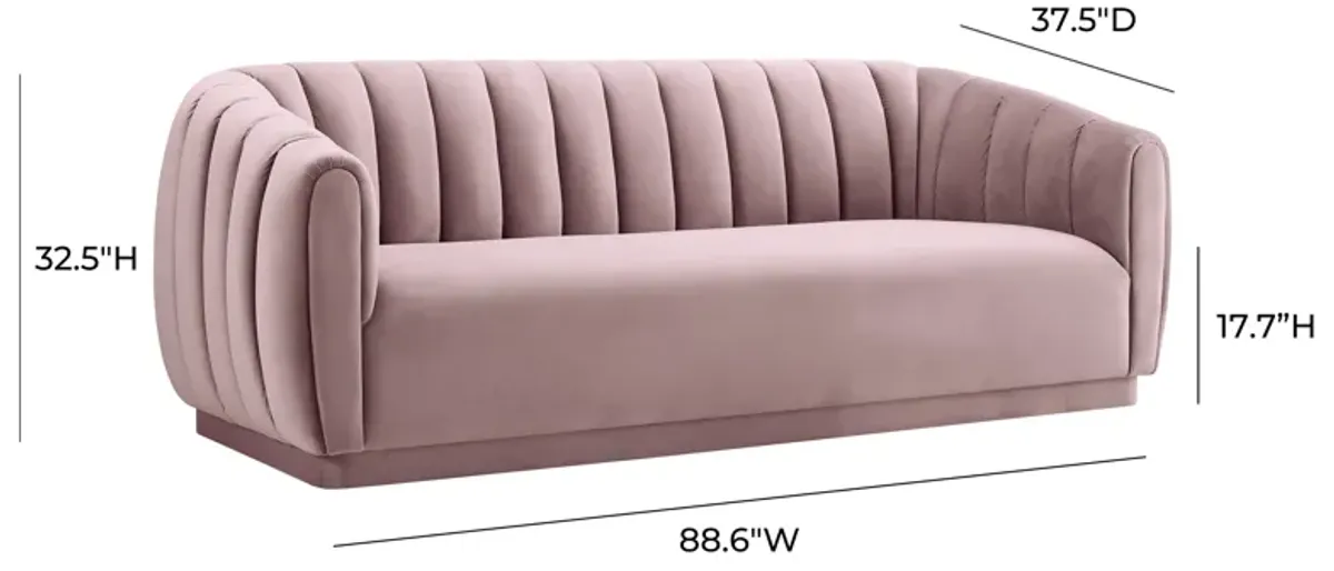 Arno Mauve Velvet Sofa