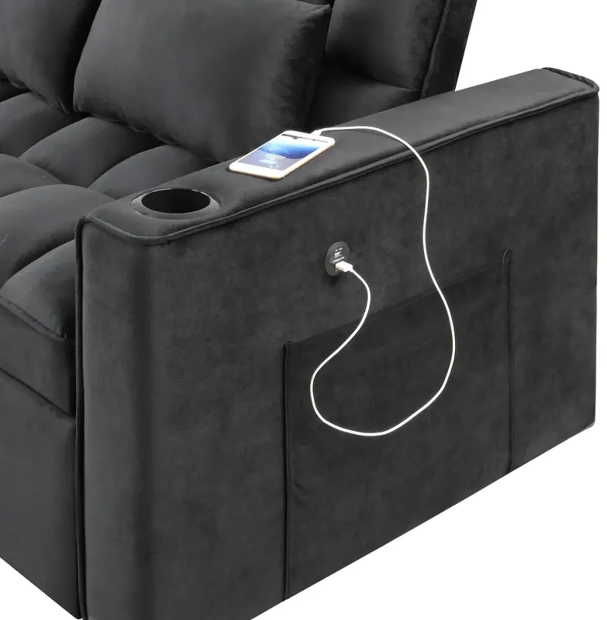 Merax 4-1 Multi-Functional Sofa Bed with Cup Holder