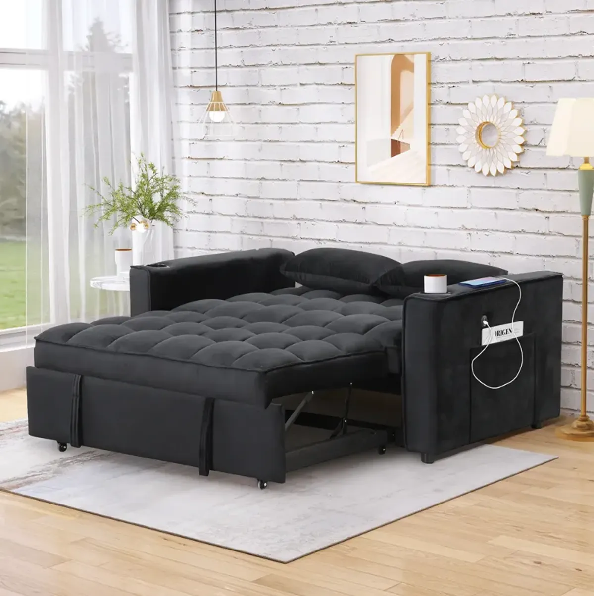 Merax 4-1 Multi-Functional Sofa Bed with Cup Holder