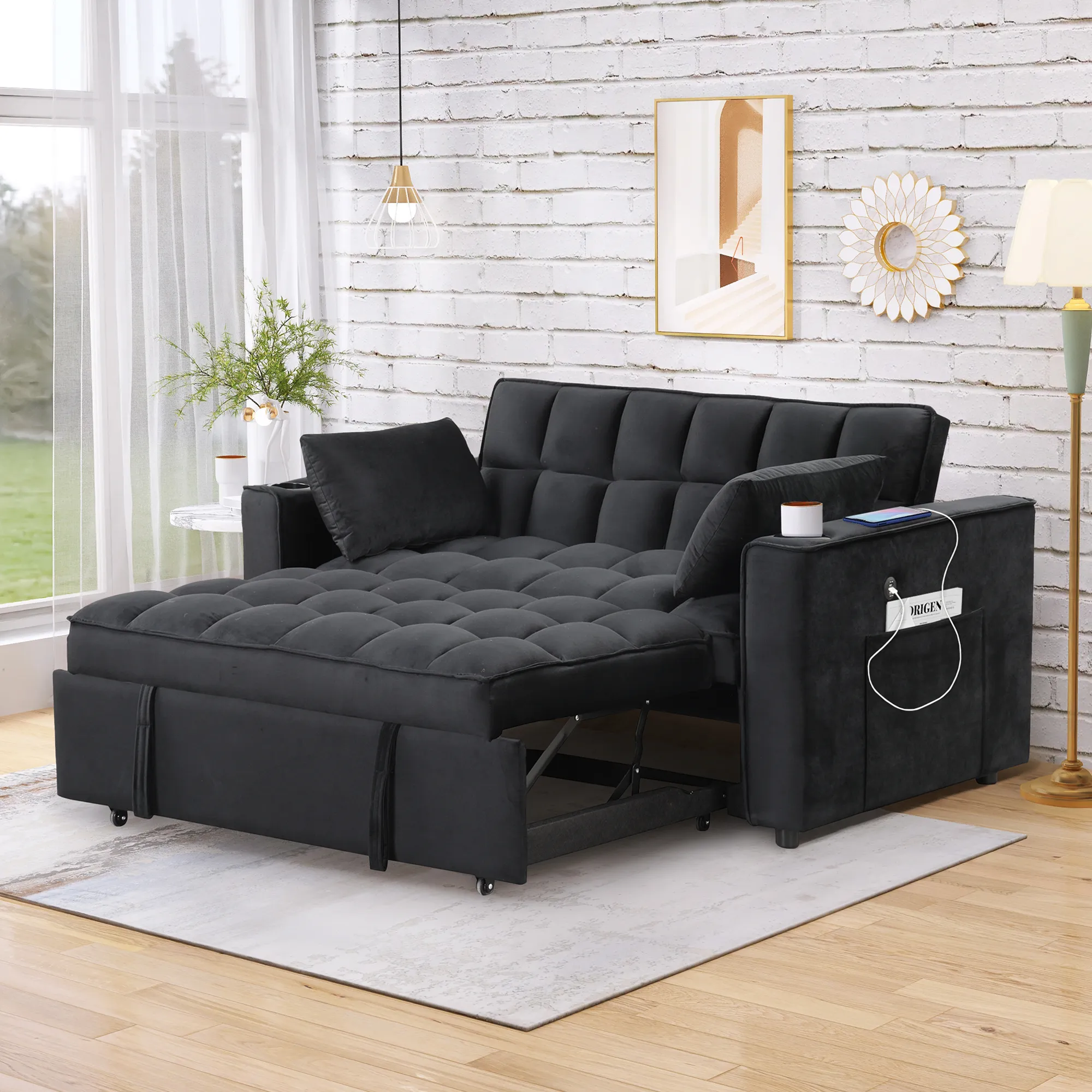 Merax 4-1 Multi-Functional Sofa Bed with Cup Holder