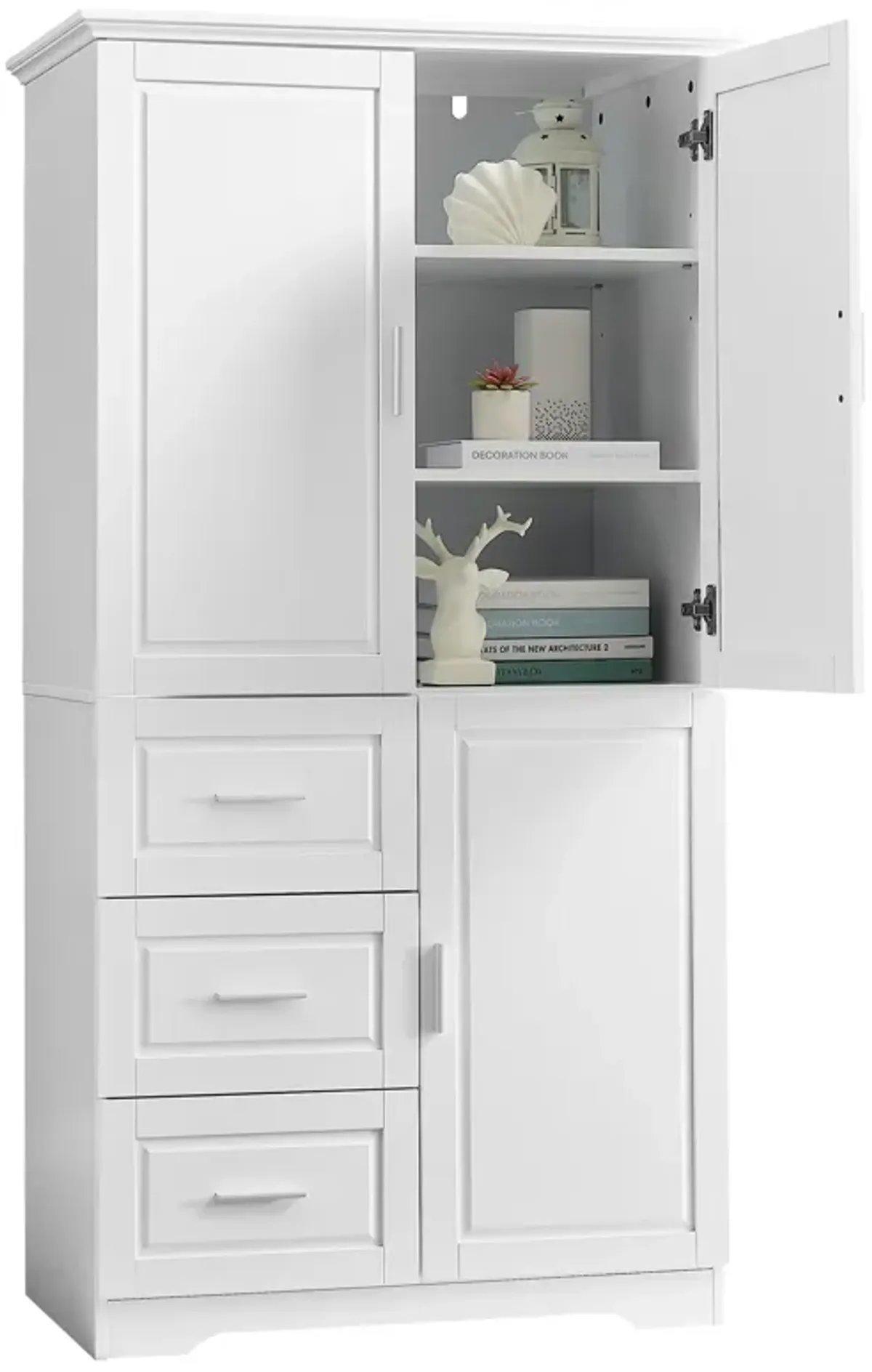 Merax Modern Storage Cabinet with Doors for Bathroom