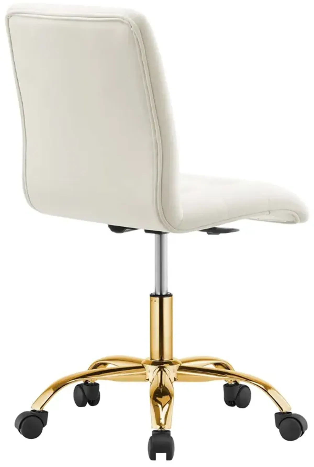 Modway Prim Home Office Desks and Chairs, Gold Ivory