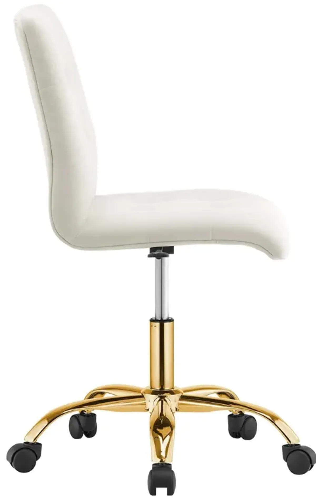 Modway Prim Home Office Desks and Chairs, Gold Ivory