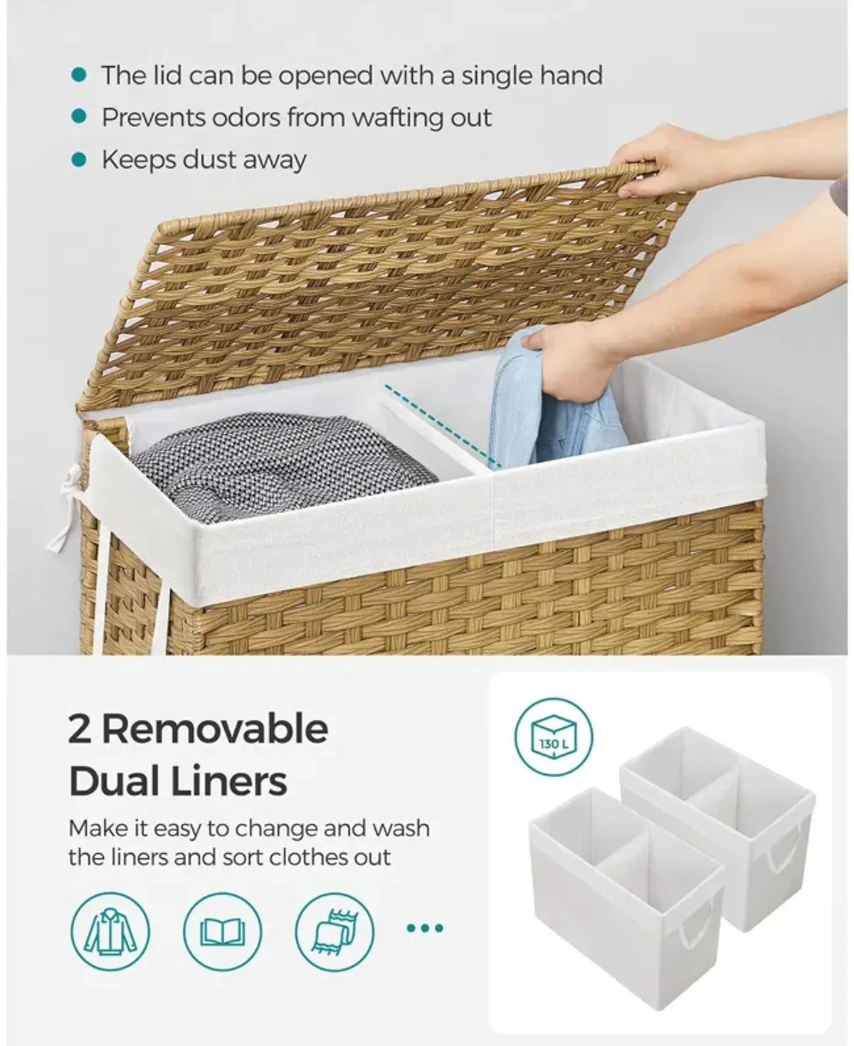 Collapsible Laundry Hamper Space-Saving Design with Easy-to-Carry Handles