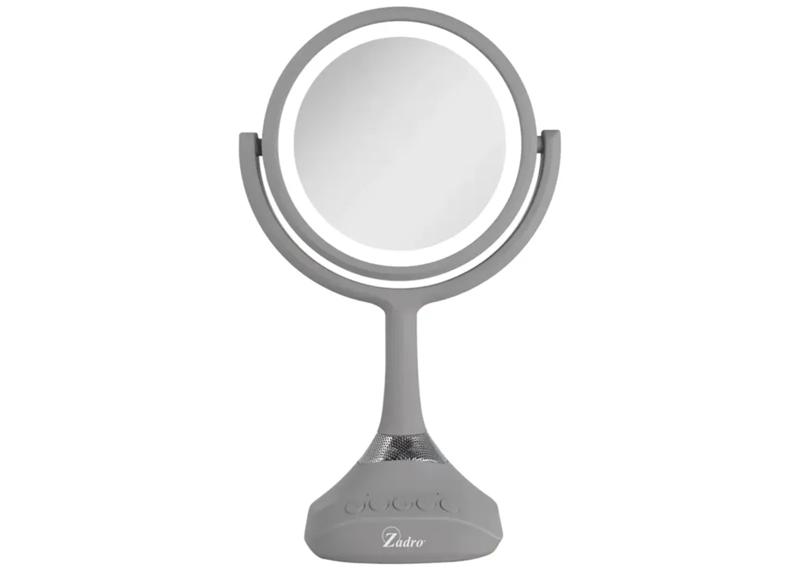 LED Rotating Mirror with Bluetooth Speaker & USB Charger Port