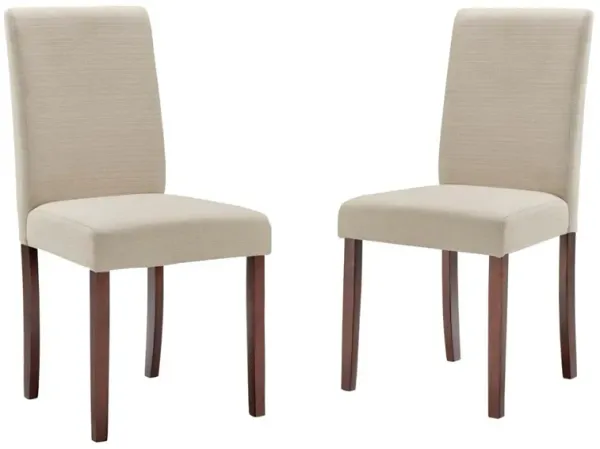 Modway Prosper Upholstered Fabric Dining Side Chair Set of 2, Teal