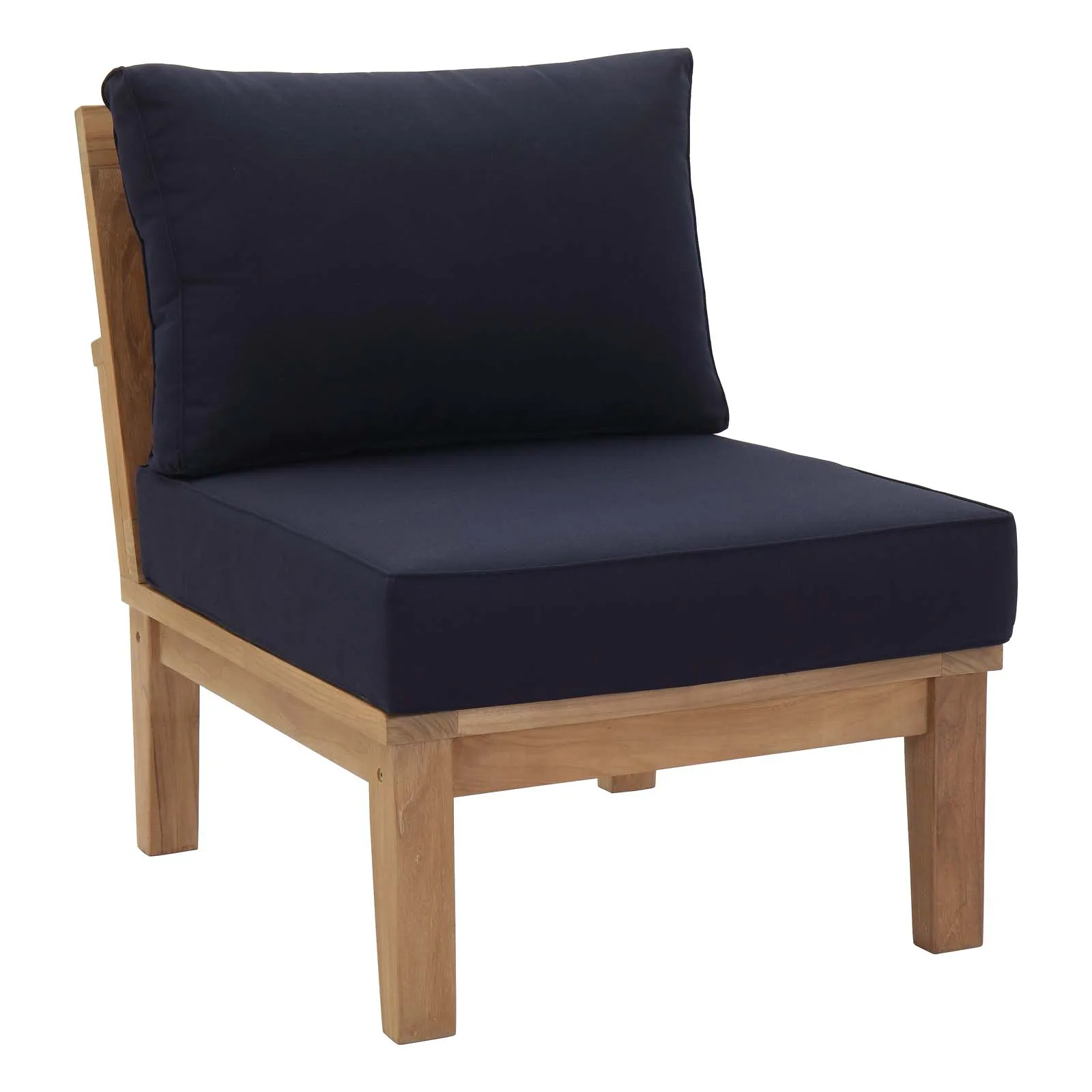 Modway - Marina Armless Outdoor Patio Teak Sofa