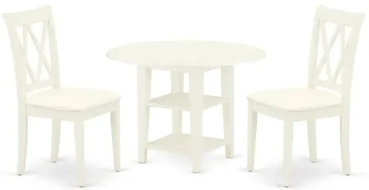 Dining Room Set Linen White, SUCL3-LWH-C