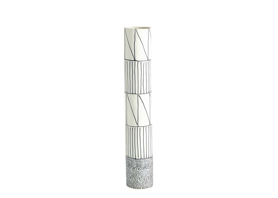 Tribal Stick Vase-White Medium