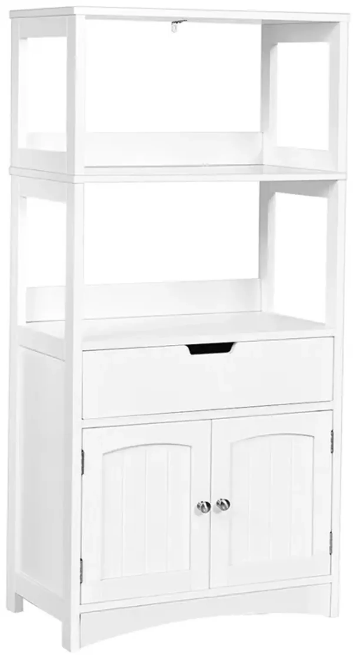 Costway Bathroom Storage Cabinet Floor Cabinet w/Drawer Shelf Cupboard Espresso