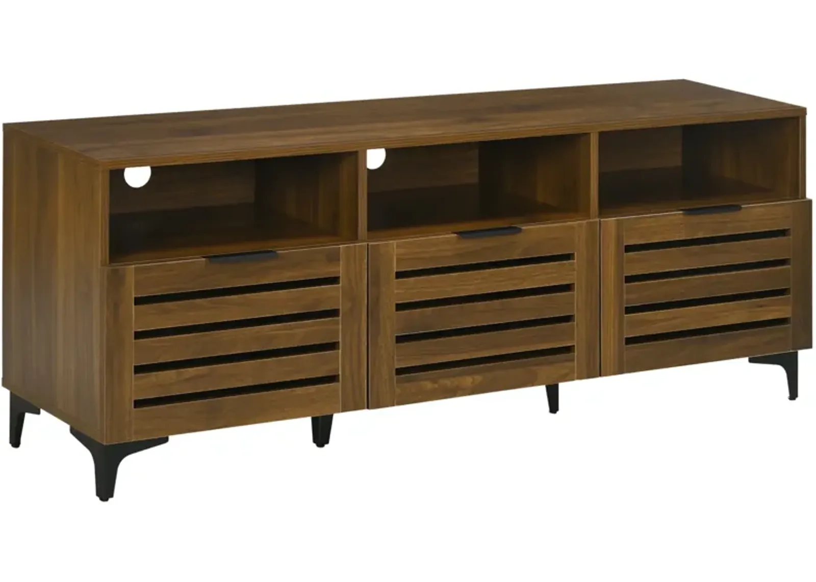 Brown Entertainment Center: TV Stand for 65" TVs with Storage