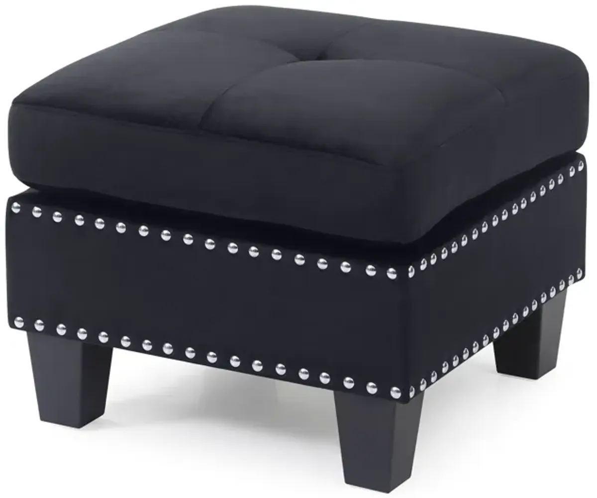 Nailer Twill Upholstered Ottoman