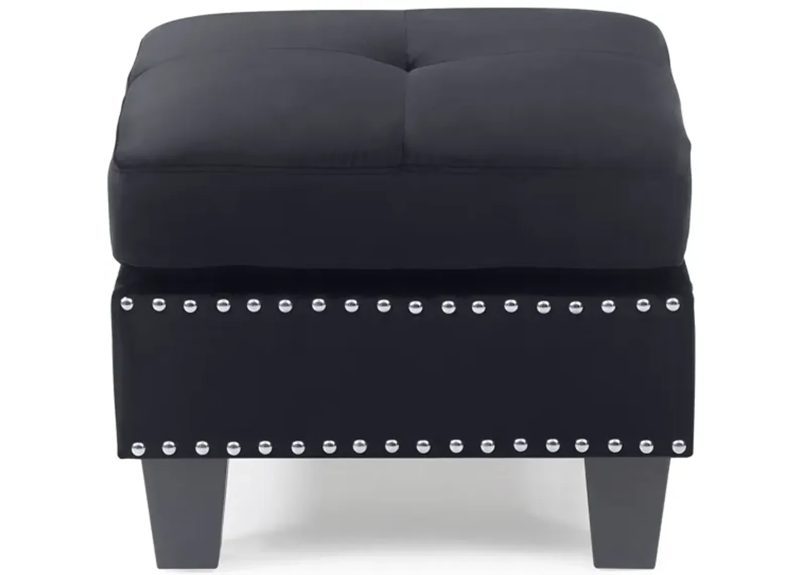 Nailer Twill Upholstered Ottoman