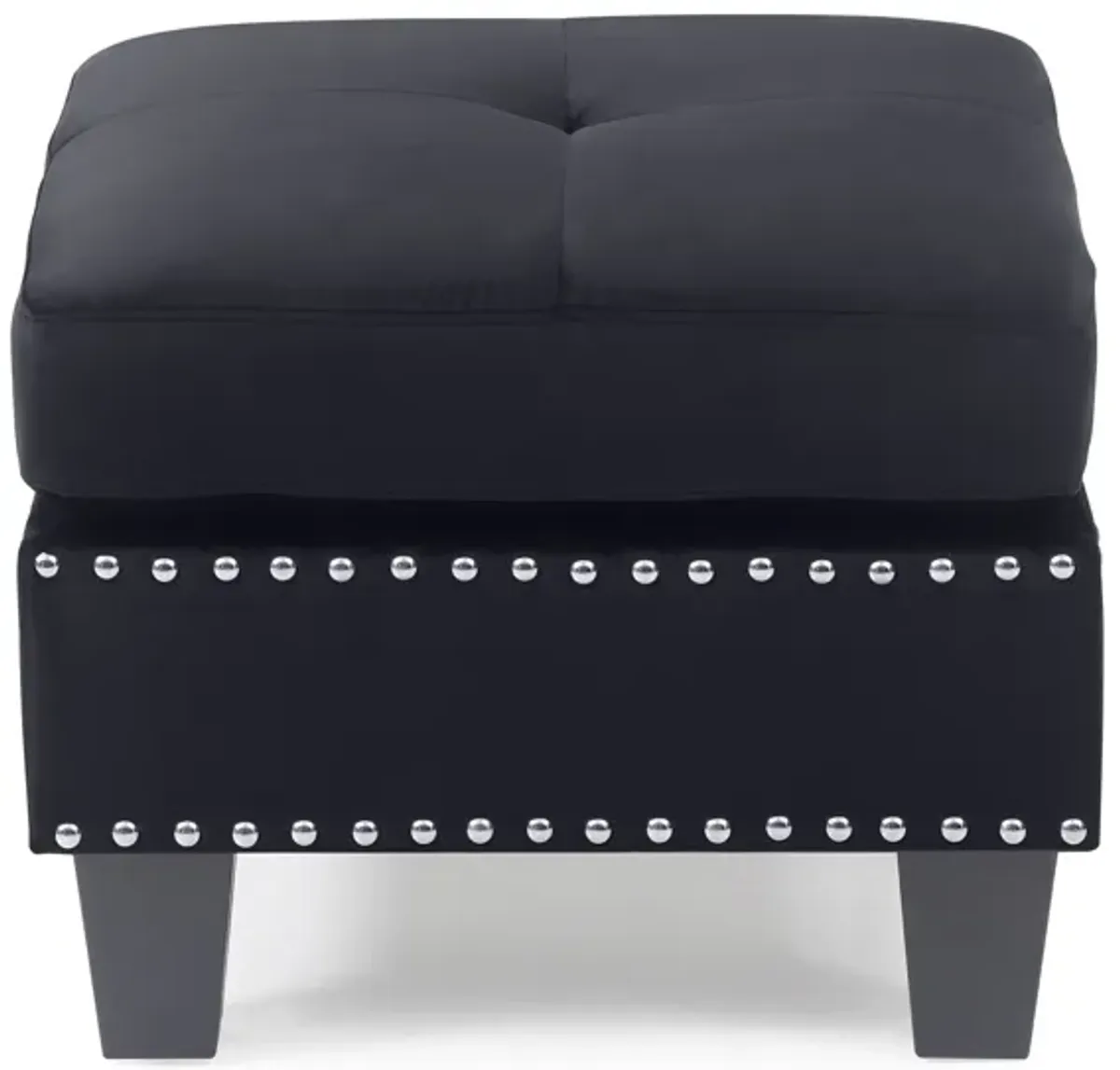 Nailer Twill Upholstered Ottoman