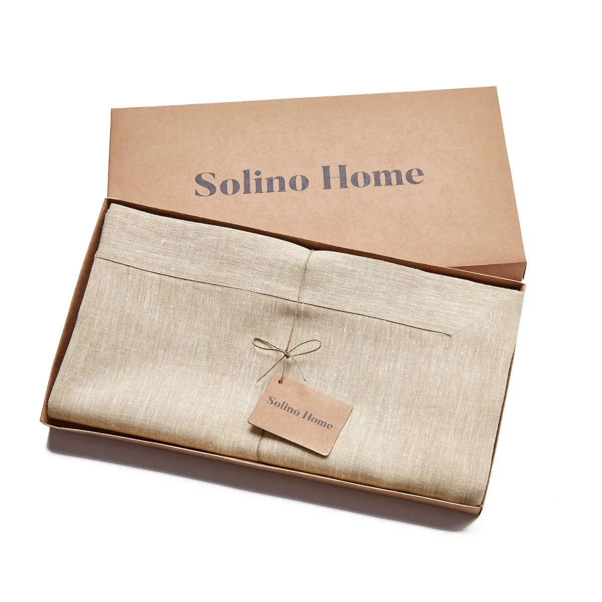 Solino Home 100% Pure Linen Dinner Napkins 20 x 20 Inch Set of 6 | Classic Hemstitch