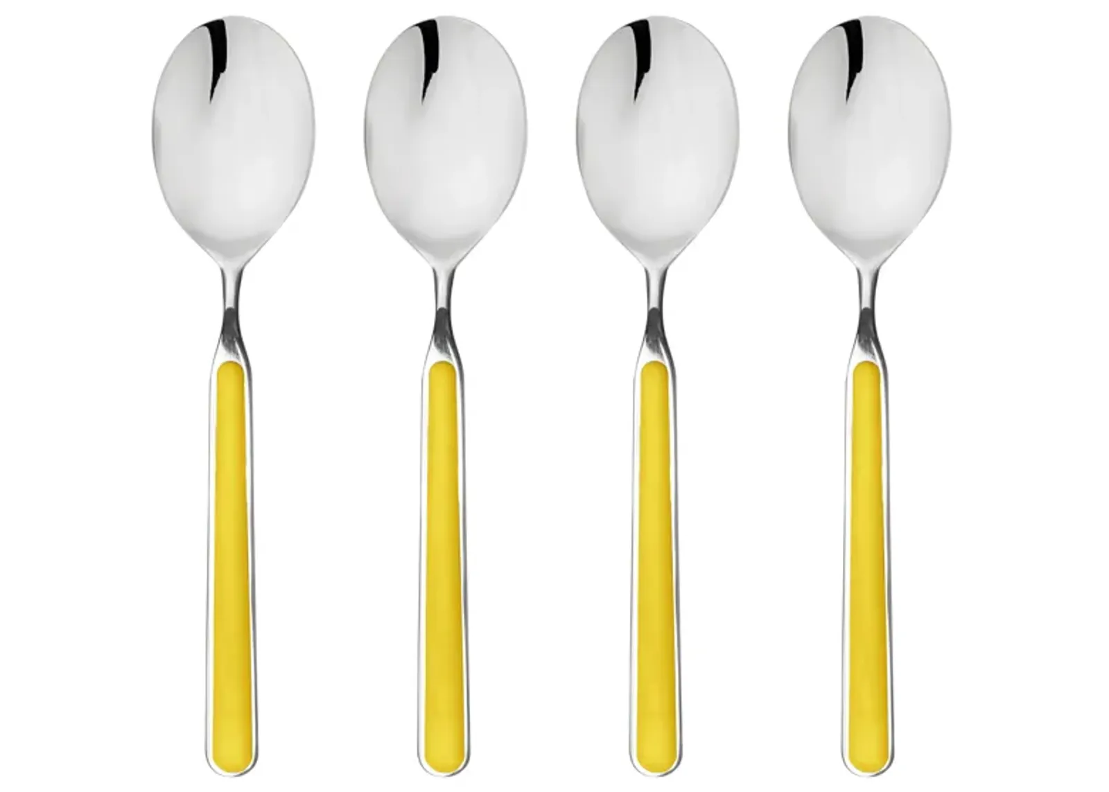 Fantasia 4-Piece American Coffee Spoon Set in Yellow