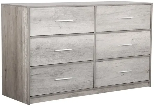 6-Drawer Dresser with Large Fabric Drawers, Grey