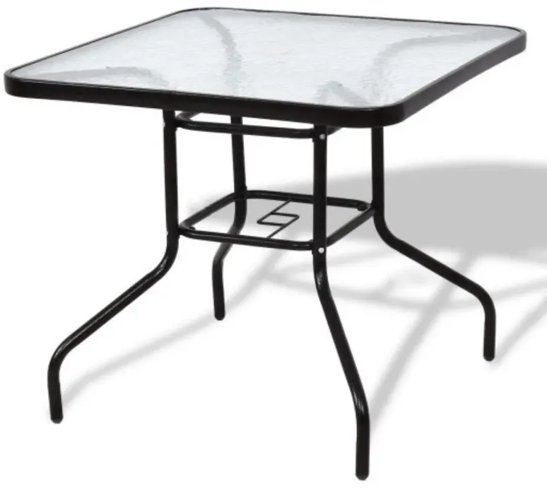 Patio Square Table Steel Frame Dining Table