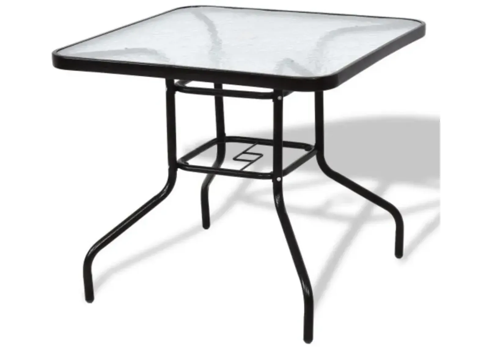 Patio Square Table Steel Frame Dining Table