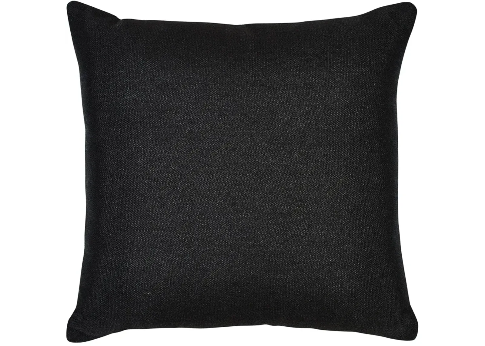 22" Black Solid Square Outdoor Patio Throw Pillow