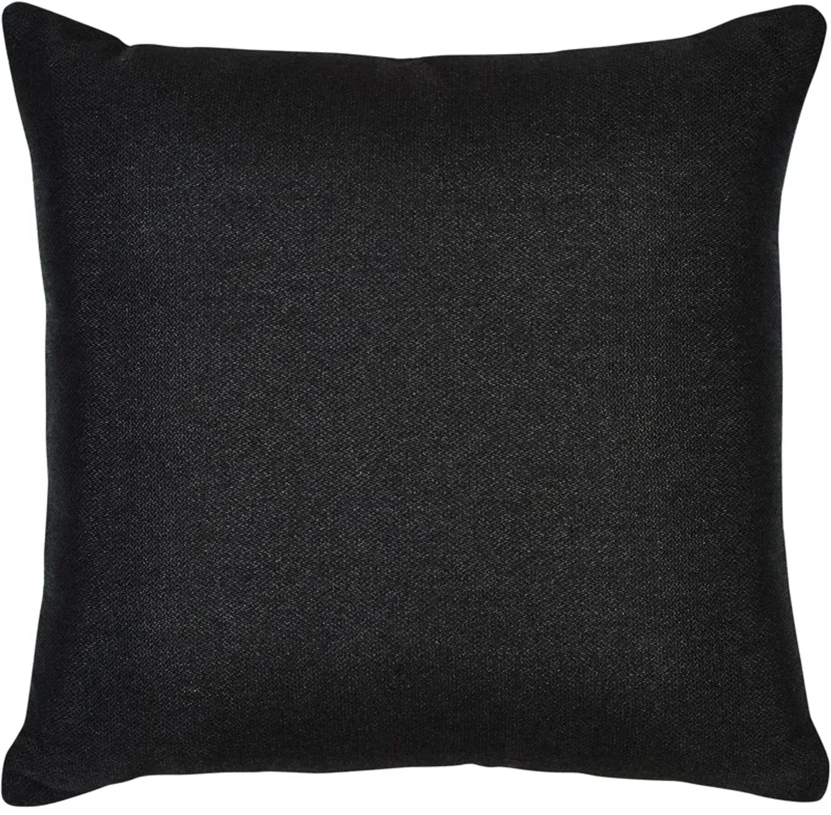 22" Black Solid Square Outdoor Patio Throw Pillow