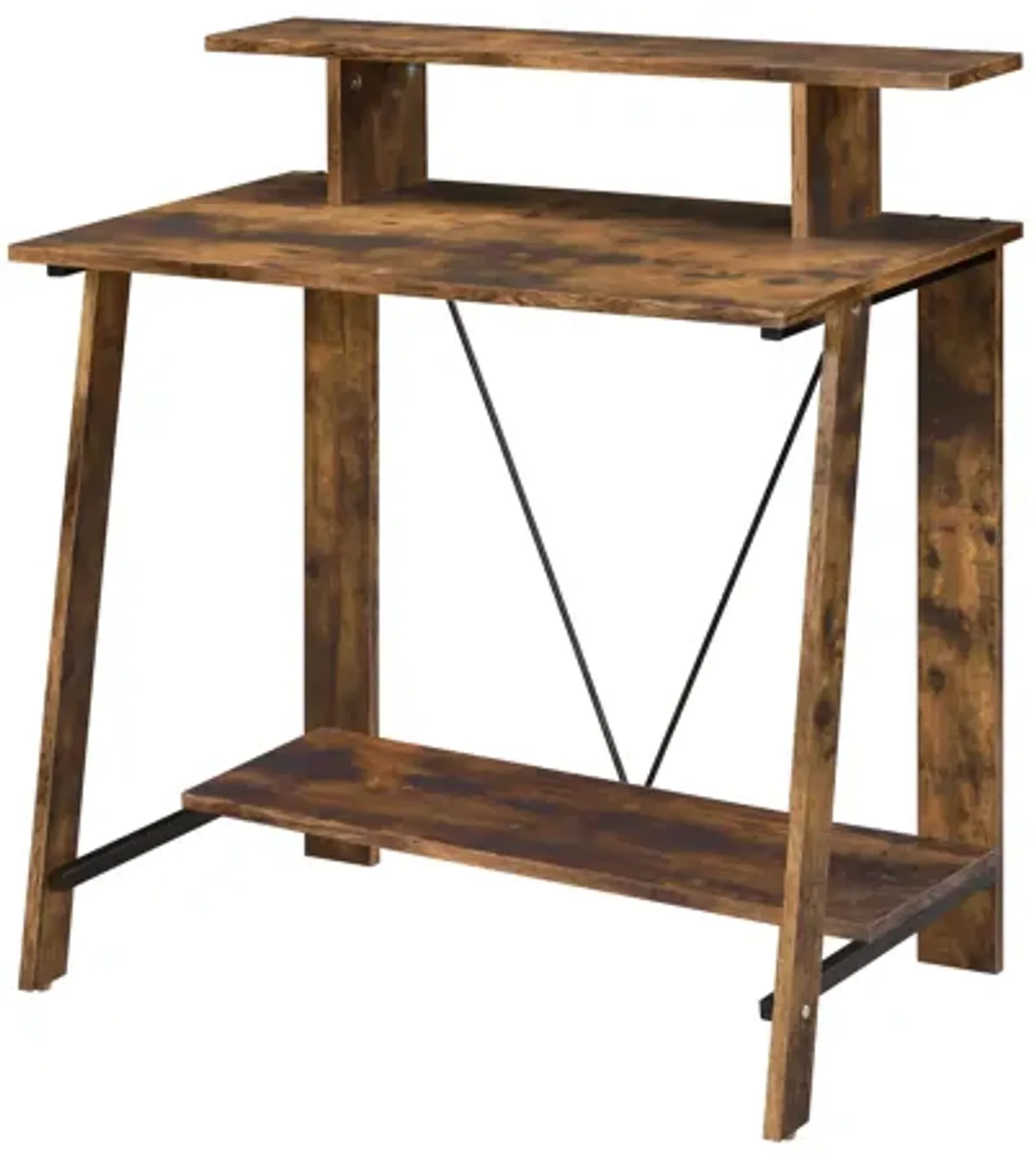 ACME Nypho Writing Desk, Weathered Oak & Black Finish