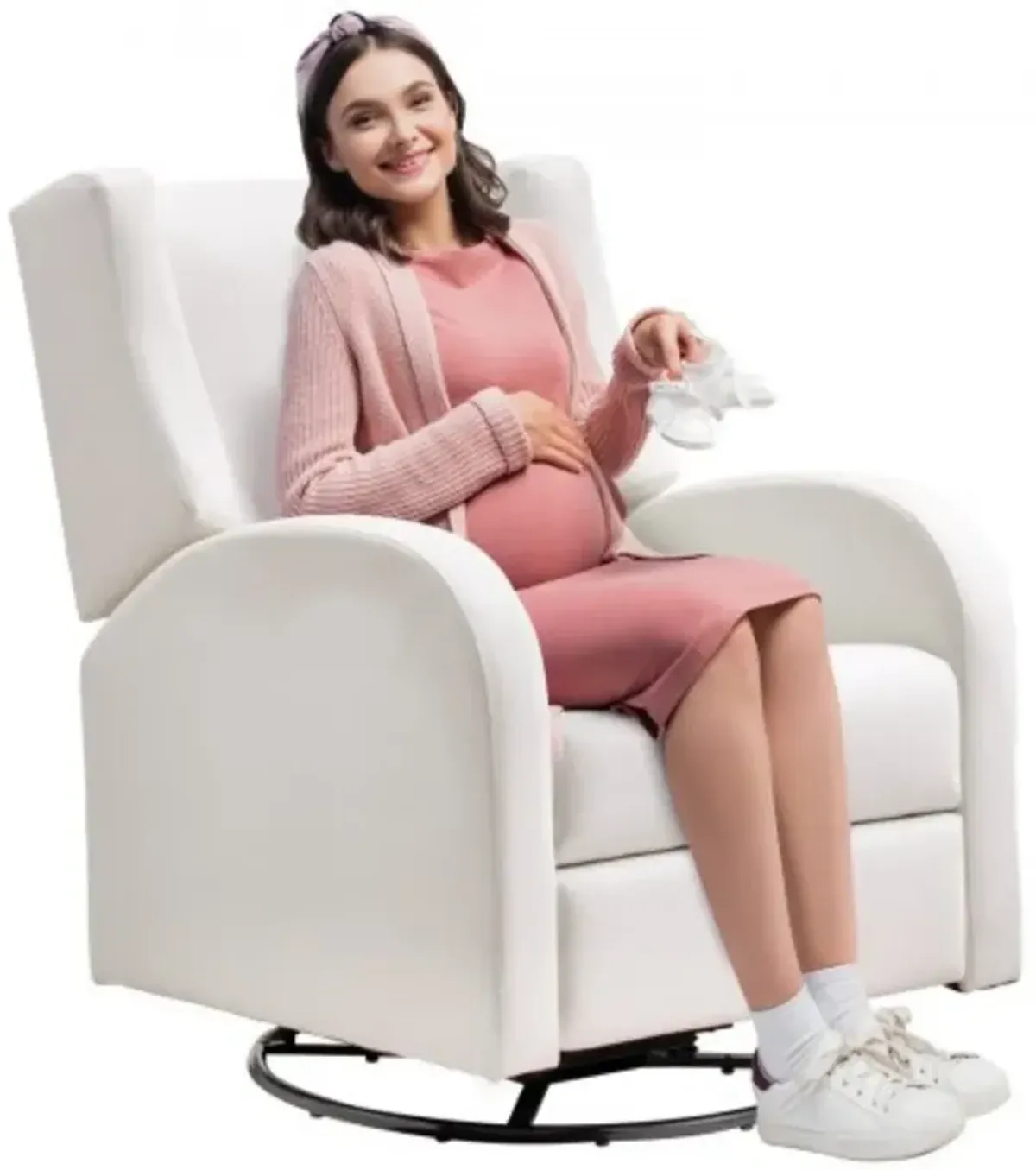 Swivel Glider Recliner with USB Port – Electric Power Recliner Rocking Chair, 250 lbs Weight Capacity, Polyester Fabric