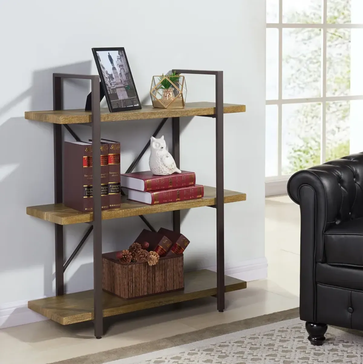 Three Level Rustic Shelving Unit