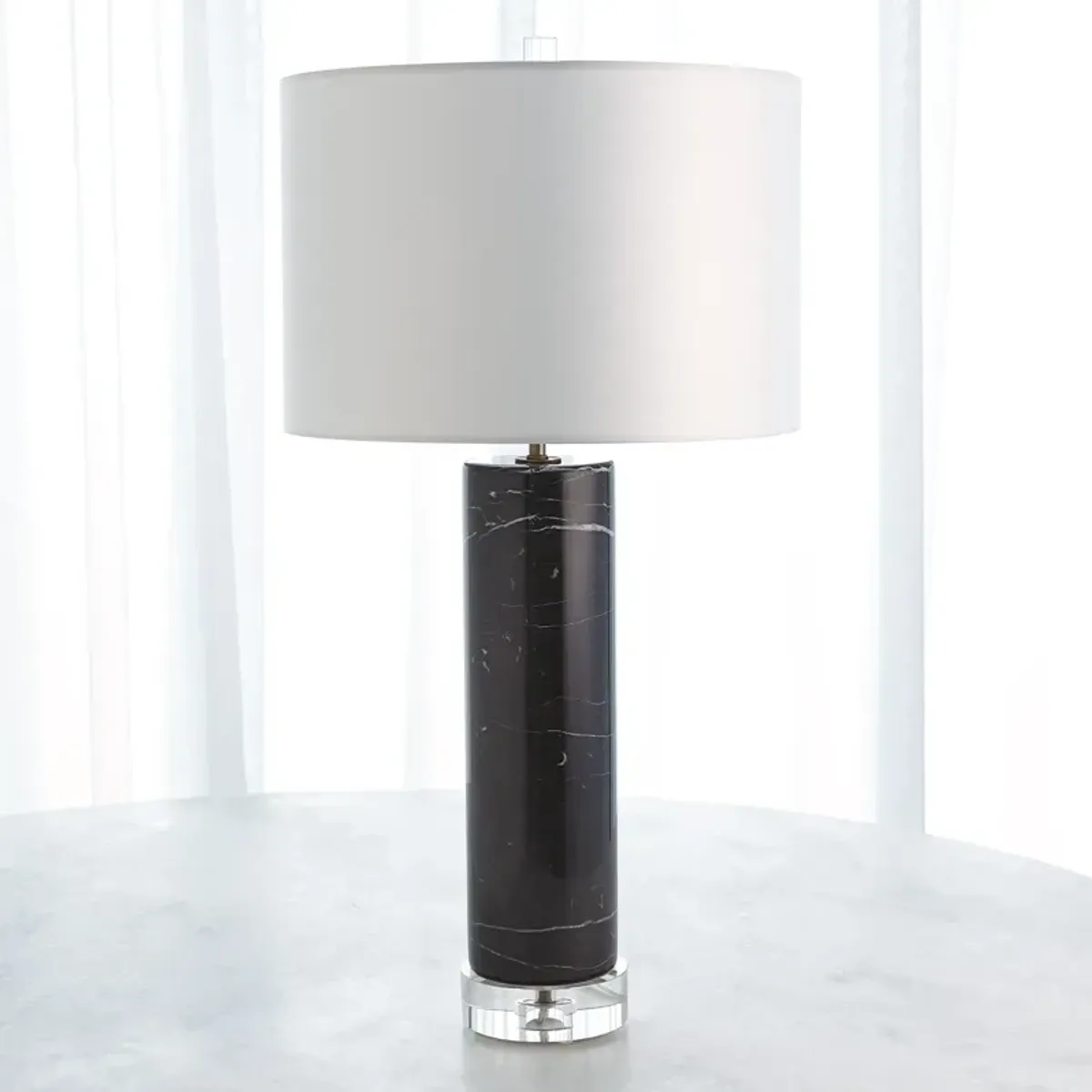 Marble Cylinder Table Lamp