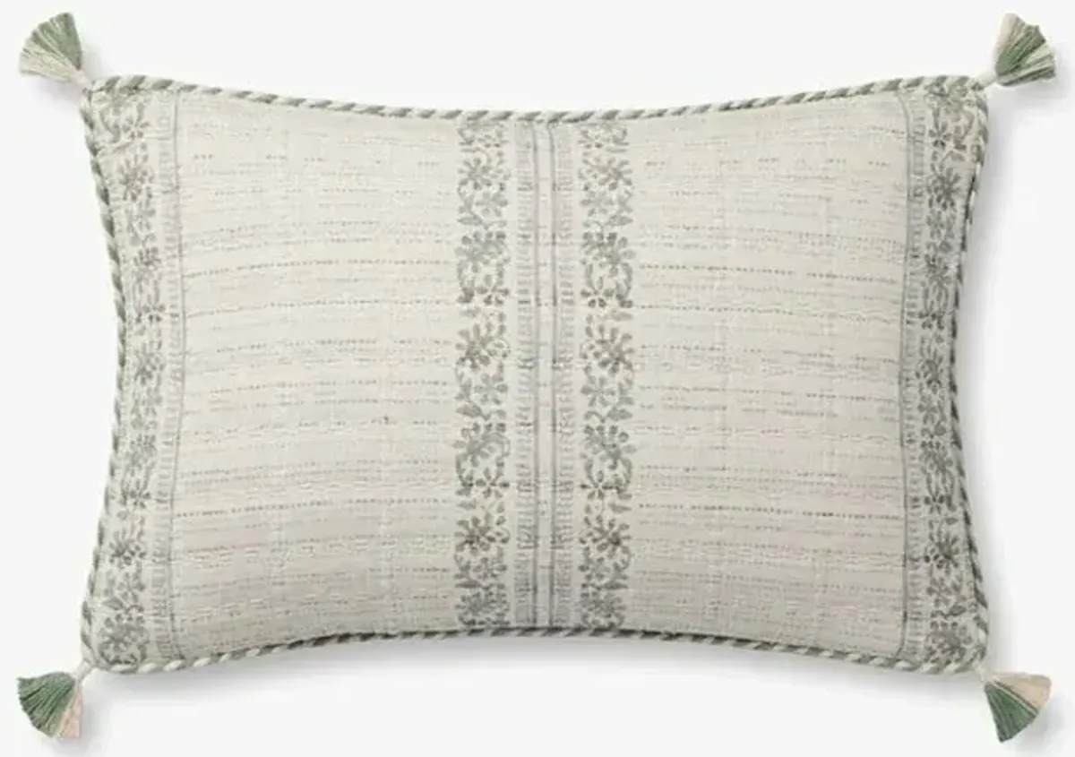 PLL0113 Sage/Ivory 13''x21'' Down Pillow