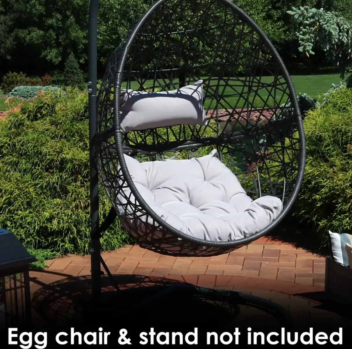 Sunnydaze Caroline Egg Chair Replacement Seat and Headrest Cushions