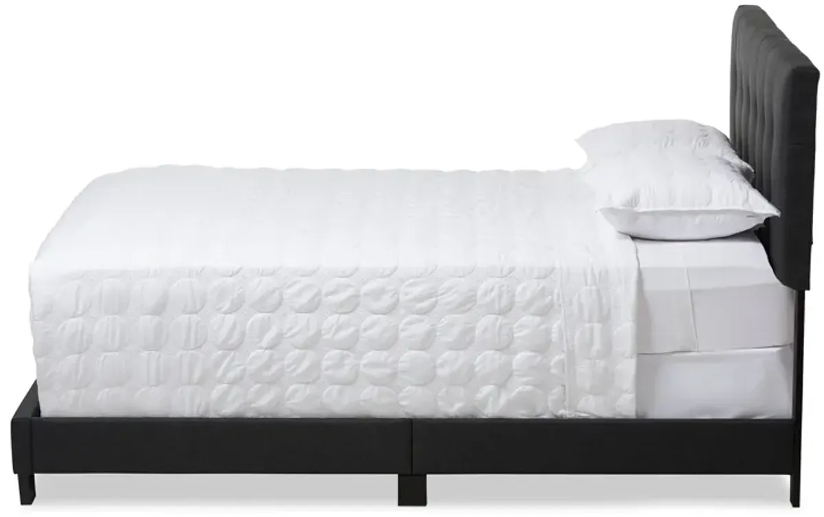 Baxton Studio Brookfield Modern and Contemporary Charcoal Grey Fabric Full Size Bed