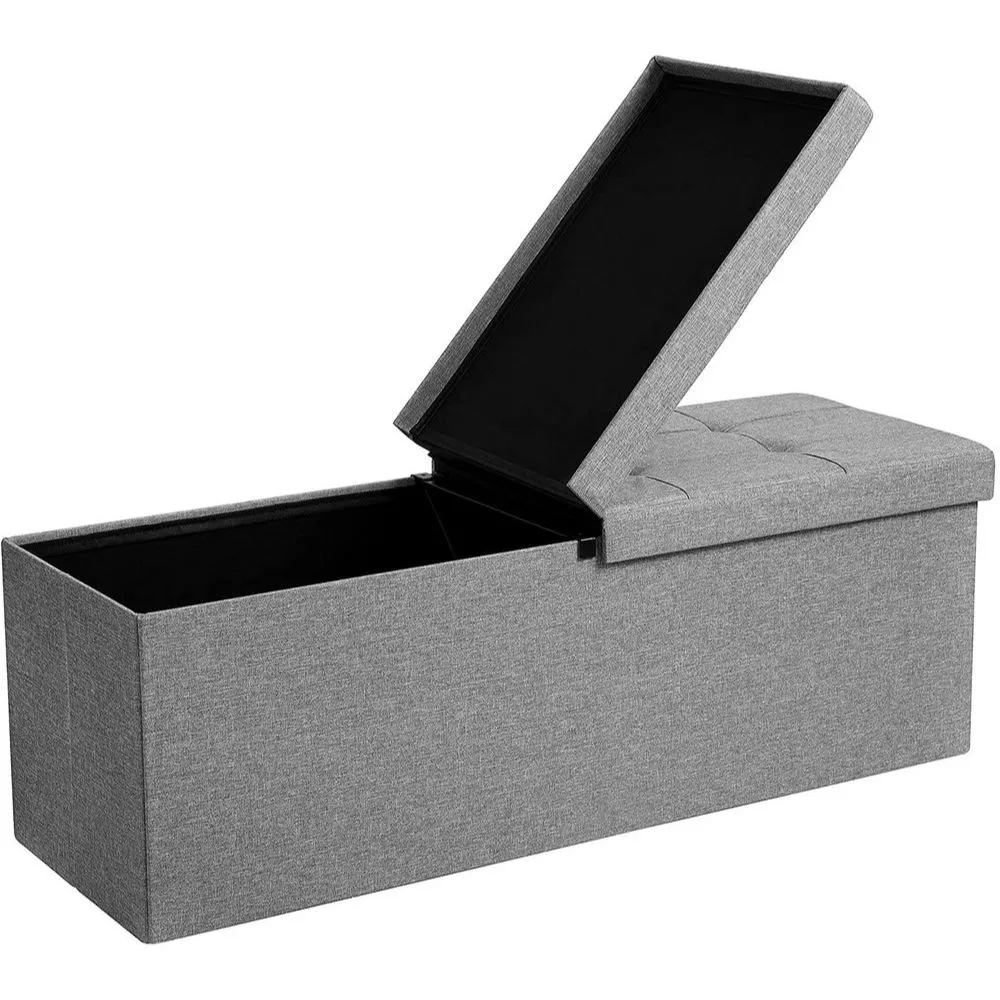 BreeBe Storage Ottoman with Flip-Up Lid